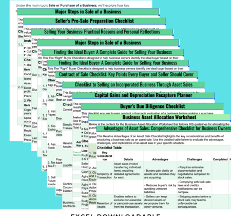 Guide and Toolkit: Sale or Purchase of a Business Bundle - Guides, Checklists, and Worksheets