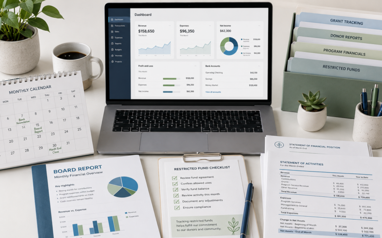 Monthly Nonprofit Bookkeeping Prevents Year-End Stress