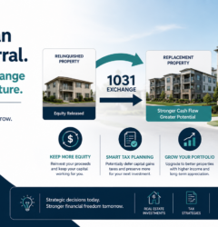 Real estate investor using a 1031 exchange strategy to move equity into replacement property